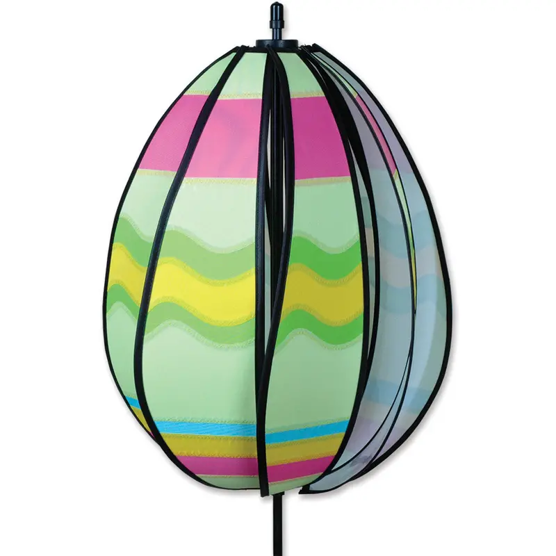 Spinning Egg Spinner - Wavy Green 1