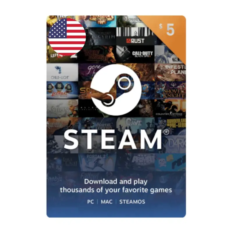 Steam Gift Card 5$ - Usa  (Send By Sms) 1