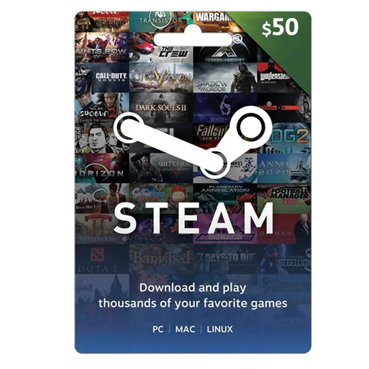Steam Gift Card & Wallet Codes $50 (Sms Delivery) 1