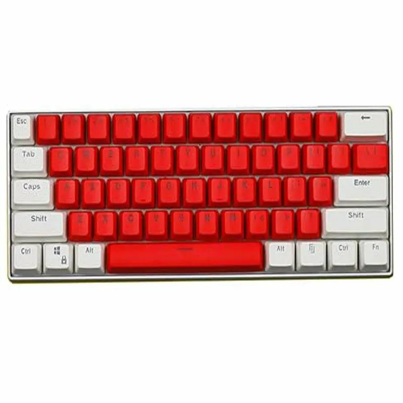 Sunnysee K61 Mechanical Keyboard In White & Red - Blue Switch 1