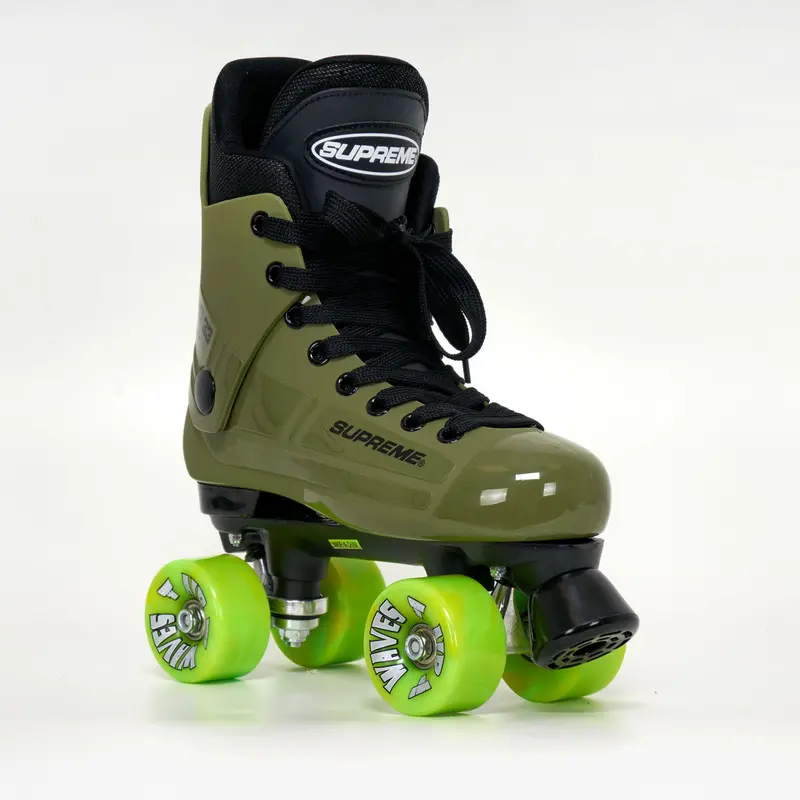 Supreme Turbo 33 Roller Skates + Airwaves Wheels | Olive Green 1