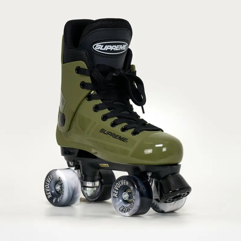 Supreme Turbo 33 Roller Skates + Revolver Wheels | Olive Green 1