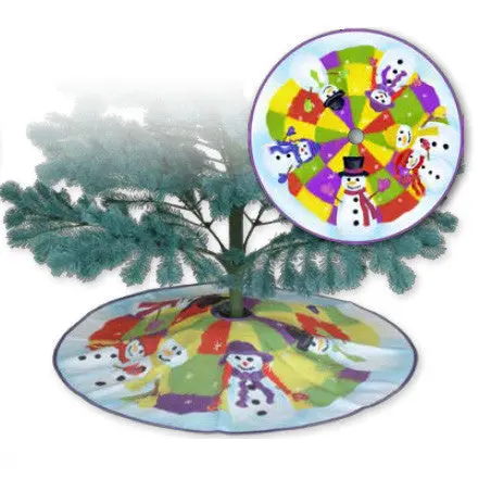 Table Top Christmas Tree Skirt - Welcome Snowmen 1
