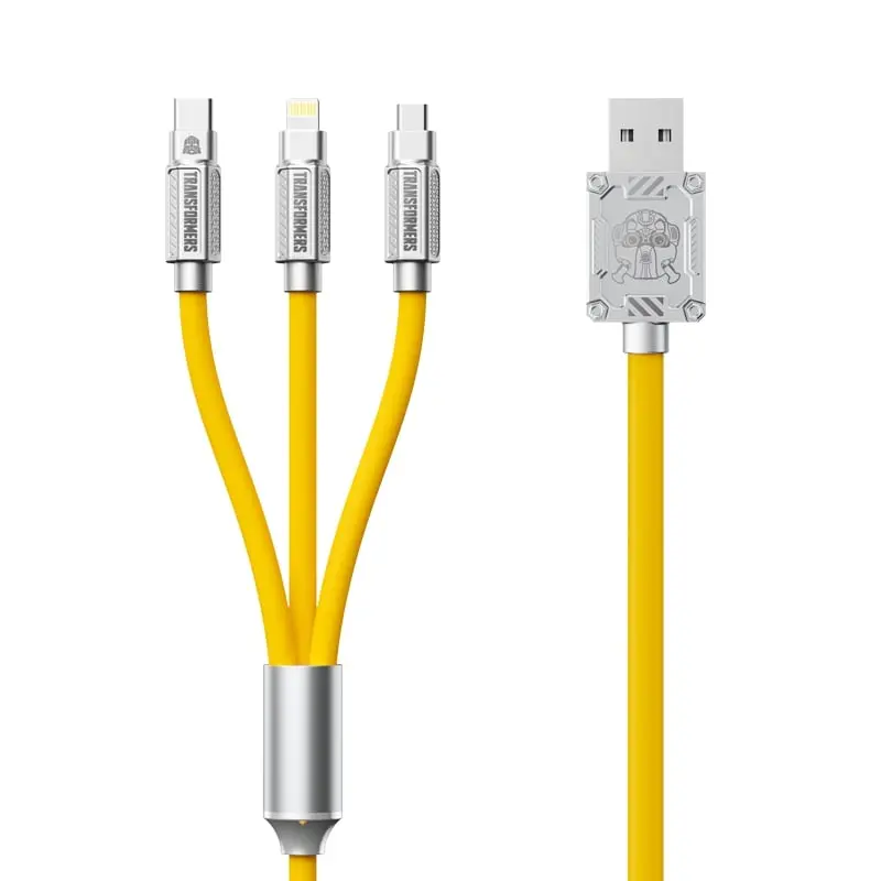 Transformers Tf-A03 Bumblebee Three-In-One Fast Charging Data Cable Yellow 1