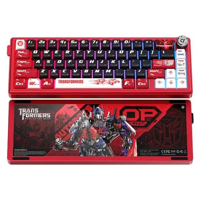 Transformers Tf-Gk02 Aluminum Mechanical Keyboard With Rgb - Prime Red 1