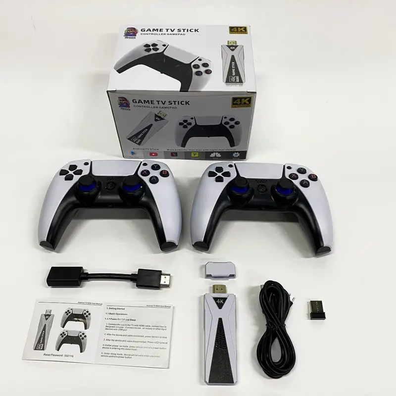 Tv Stick 4K Portable Game Console With Double Game Controller - Model Gt68 1