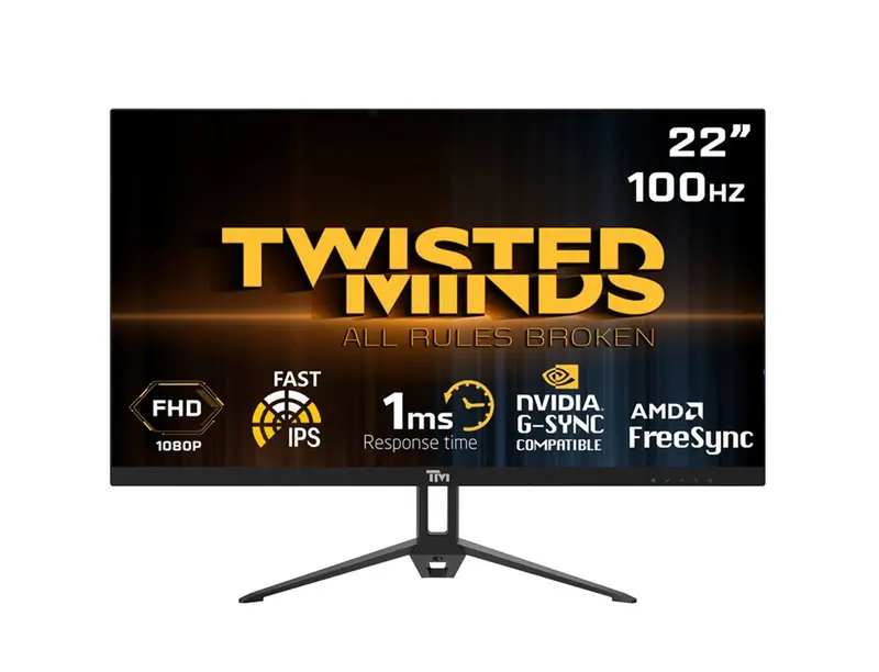 Twisted Minds Tm22fhd100ips 22" Fhd Ips, 100Hz, 1Ms Gaming Monitor - Black 1