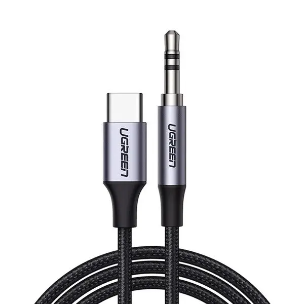 Ugreen Round Usb-C Audio Cable 3.5Mm M/M Aluminum Shell 1M - Deep Gray (Av143 - 30633) 1