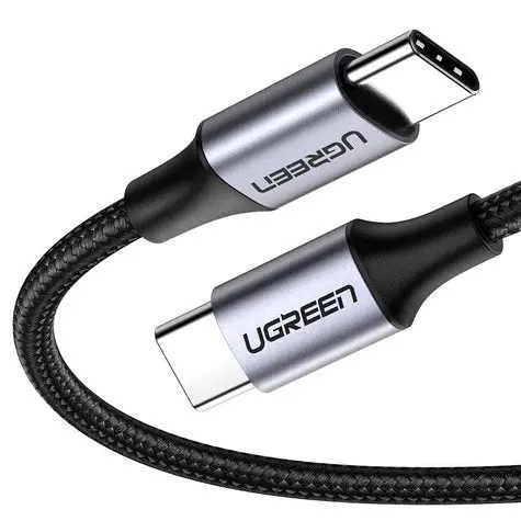 Ugreen Usb 2.0 C M/M Round Cable Nickel Plating Aluminum Shell 2M (Gray Black)Us261 Us261-50152 1