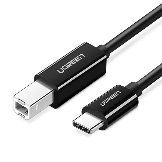 Ugreen Usb-C Male To Usb-B 2.0 Male Printer Cable Abs Plastic Case 1M - Black 1