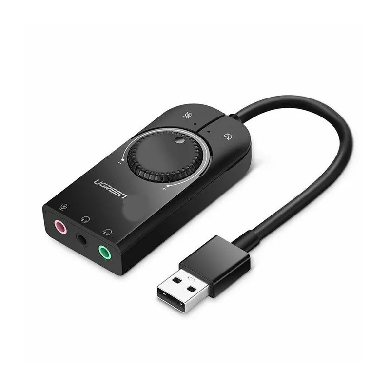 Ugreen Usb External Stereo Sound Adapter 15Cm - Black 1