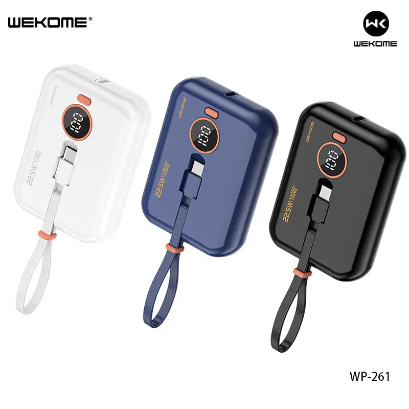 Wekome Wp-261 10000Mah Mini Series 22.5W Fast Charge Power Bank With Cable 1