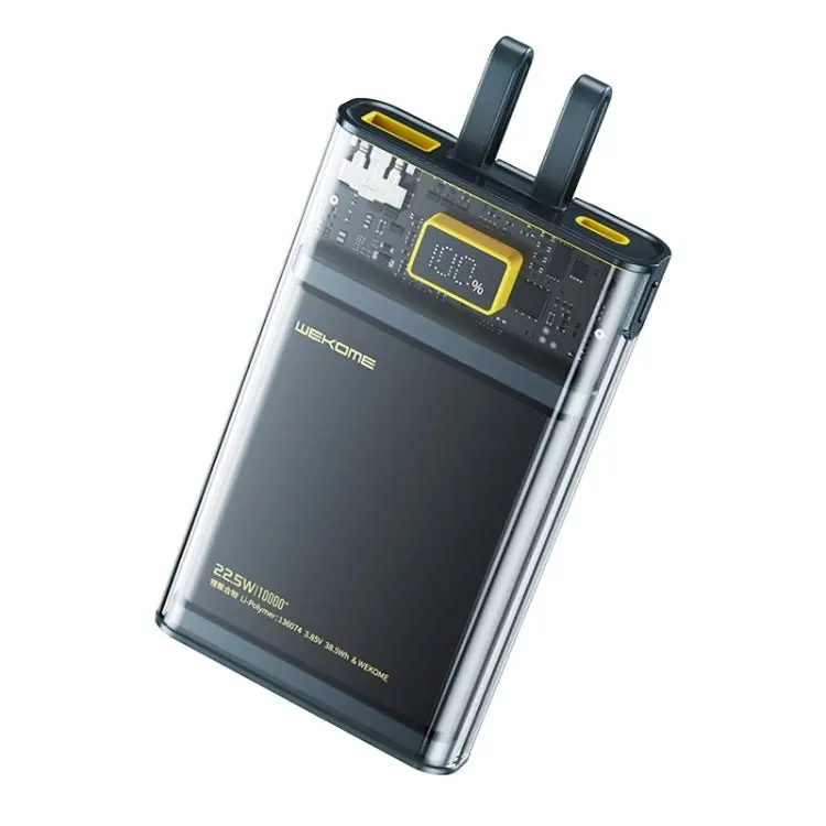 Wekome Wp-323 10000Mah Pioneer Series Explore 22.5W Fast Charge Power Bank With Cable - Black 1