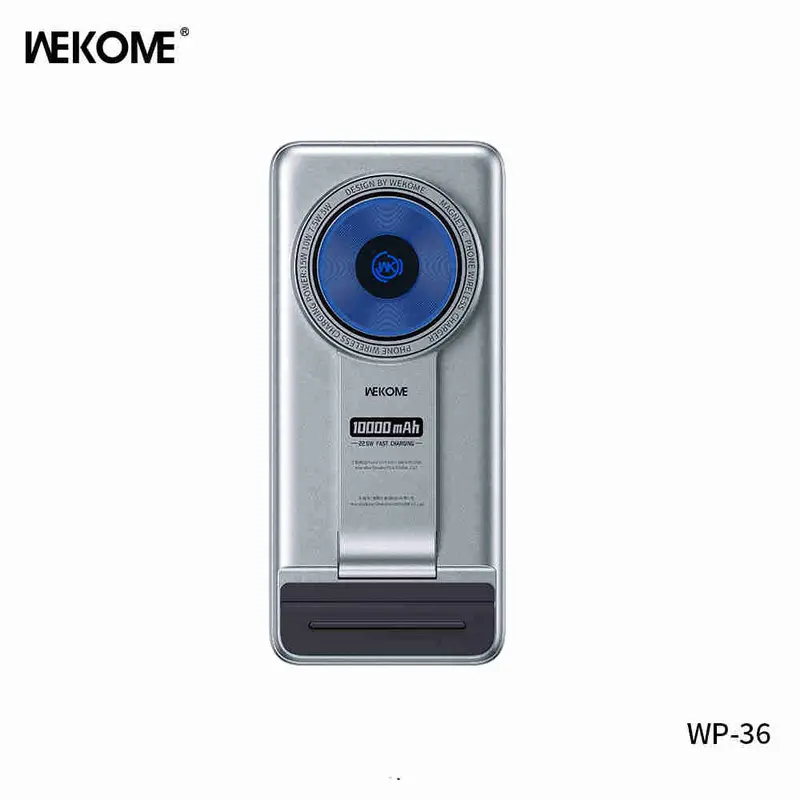 Wekome Wp-36  Vanguard Series Wireless Fast Charging Power Bank 10000 Mah - Silver 1
