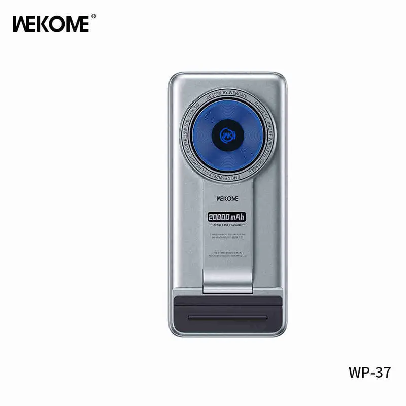 Wekome Wp-37  Vanquard Series Wireless Fast Charging Power Bank 20000 Mah - Silver 1