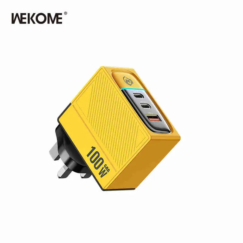 Wekome Wp-U155 Charger Gan 100W 1A+2C (Uk) - Yellow 1