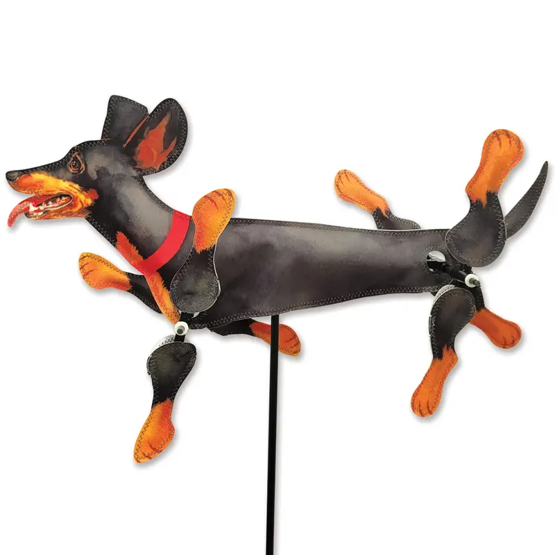Whirligig Spinner - 20 In. Black & Tan Dachshund 1