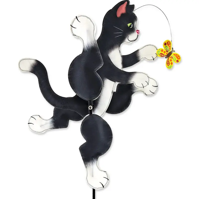 Whirligig Spinner - 22 In. Running Cat 1