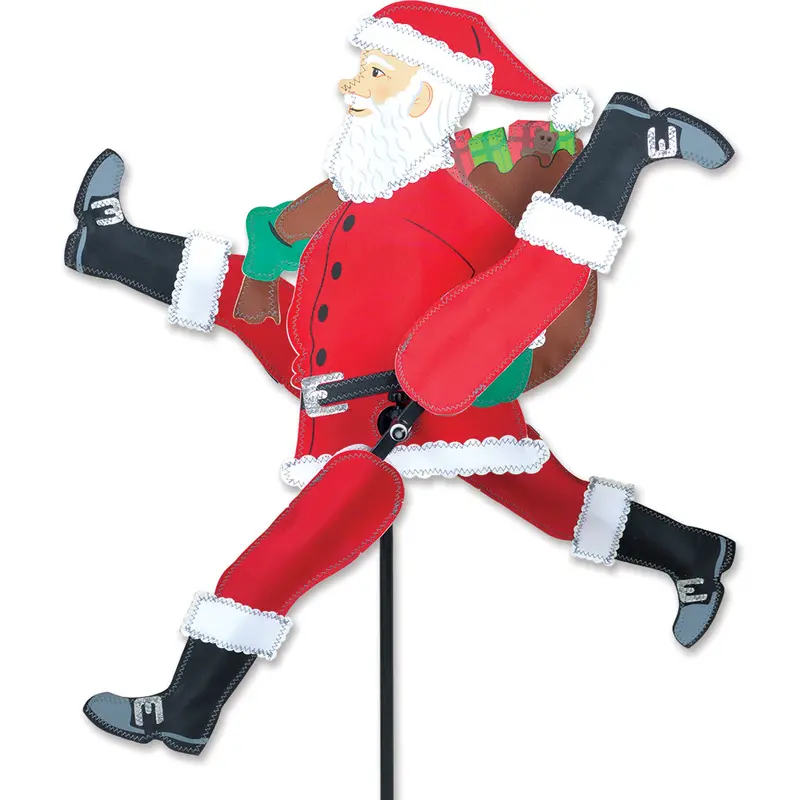 Whirligig Spinner - Running Santa 1