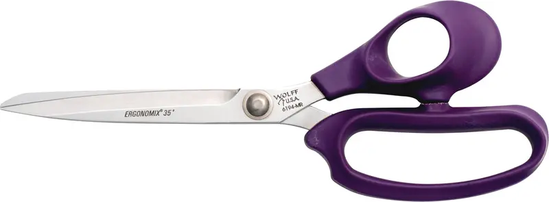 Wolff® 6194-Mr 9 3/8" Ergonomix® Poultry Scissors - 6000 Series Stainless Steel Shears 1