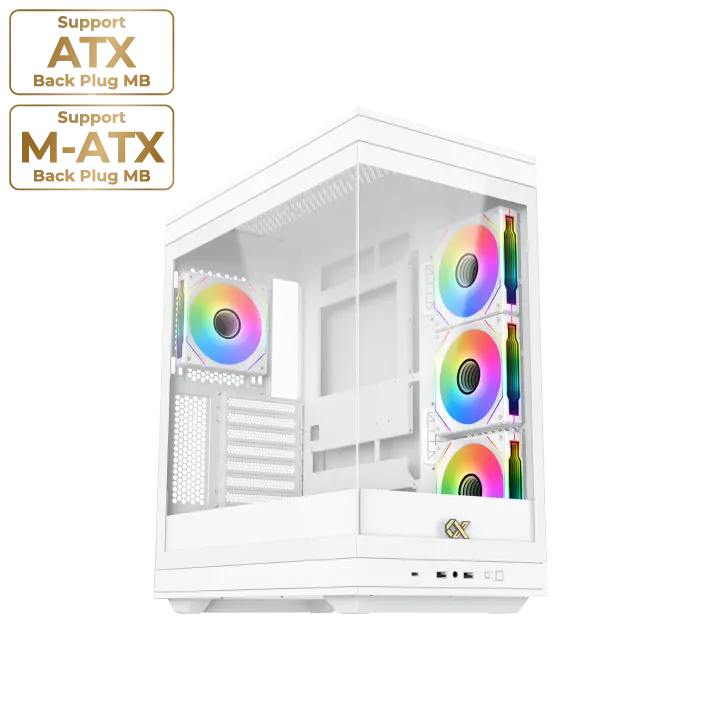 Xigmatek Meta Arctic Argb Atx Case - White 1