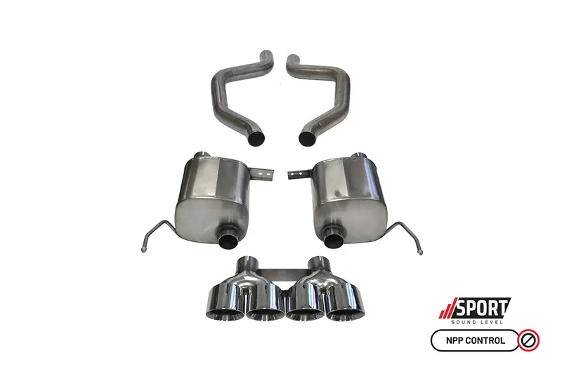 Xtreme & Sport Axle-Back Exhaust with 4.5″ Twin Tips for 2015–2019 Corvette C7 Z06, ZR1, and Grand Sport (Open Box, Models 14766 / 14768)