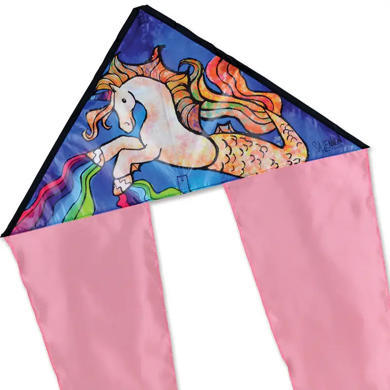 Zippy Flo-Tail Delta Kite - Mermaid Unicorn 1