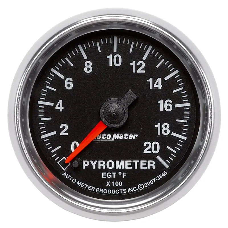 Autometer 3845 Gauge; Pyrometer (Egt); 2 1/16In.; 2000Deg.F; Digital Stepper Motor; Gs 1