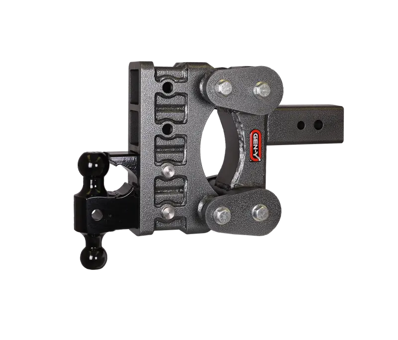 Gen-Y Hitch Gh-2224 The Boss Torsion-Flex Adjustable Receiver – 3" Shank, 6" Drop, 3,500 Lb Tw / 32,000 Lb Gtw, Dual-Ball & Pintle Lock 1