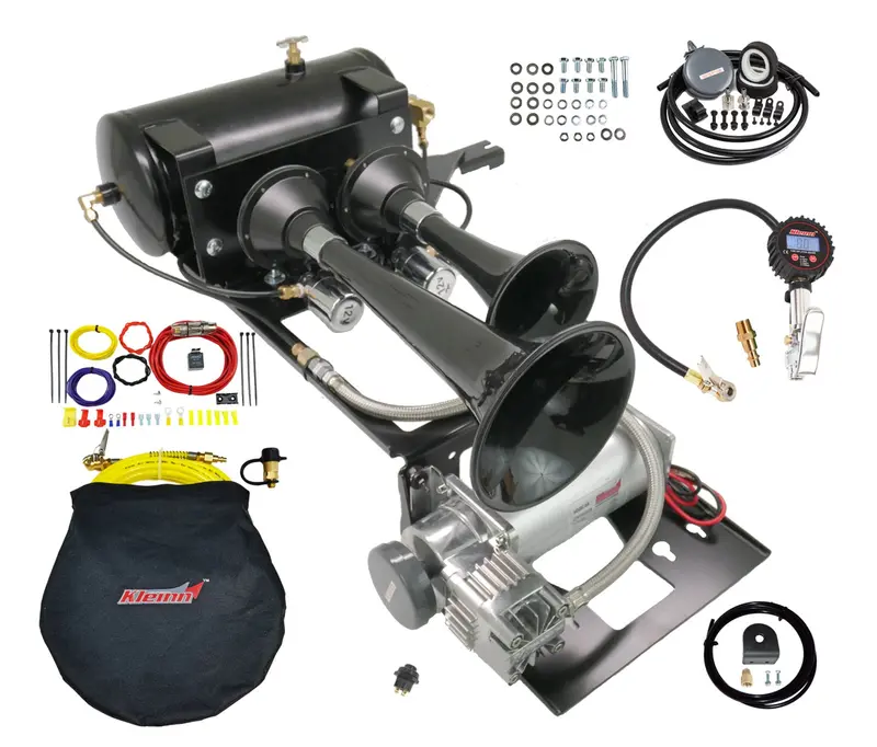 Kleinn Automotive Tjxtreme Dual Train Horn Kit – 220-Series With 150 Psi Air System 1