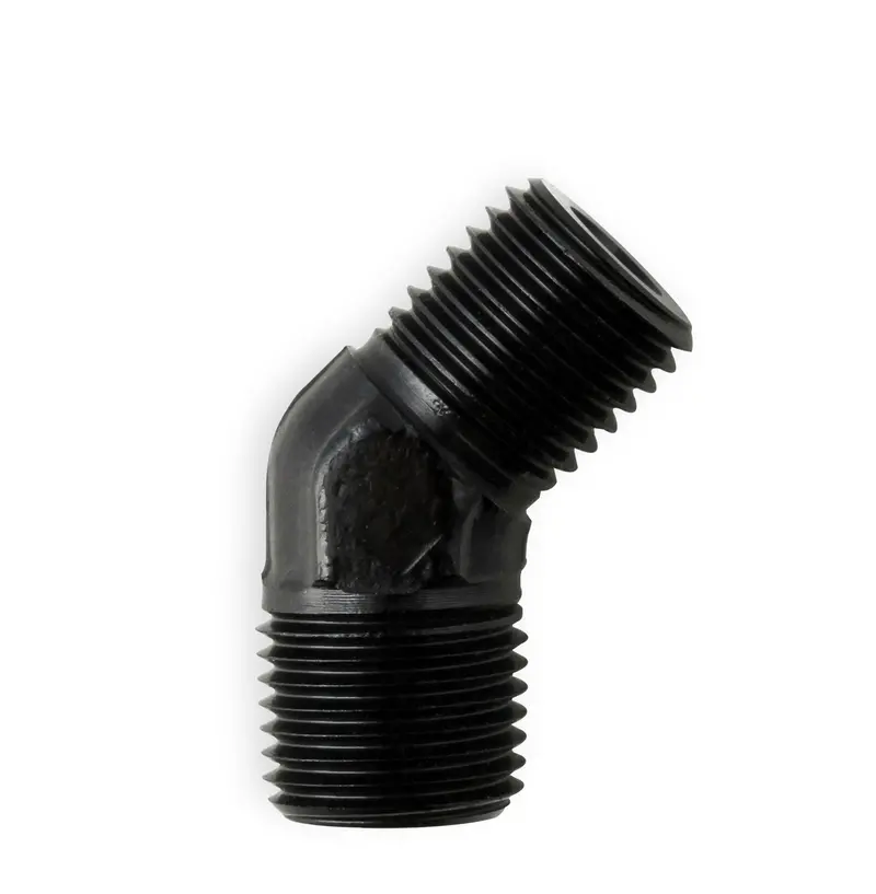 Nos 17715Nos -3An To 1/8" Npt Flare Jet Fitting – 45-Degree Black Pipe Adapter 1