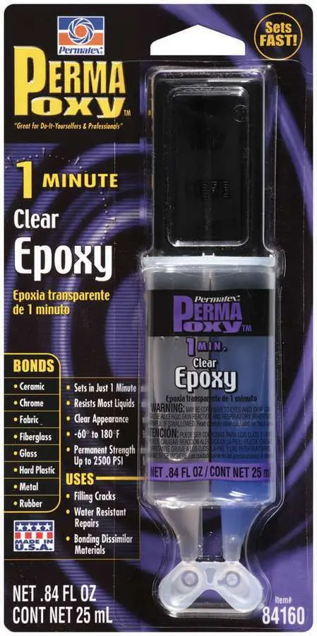 Permatex 84160 Permapoxy 1-Minute Epoxy – 25Ml Fast-Setting Adhesive 1