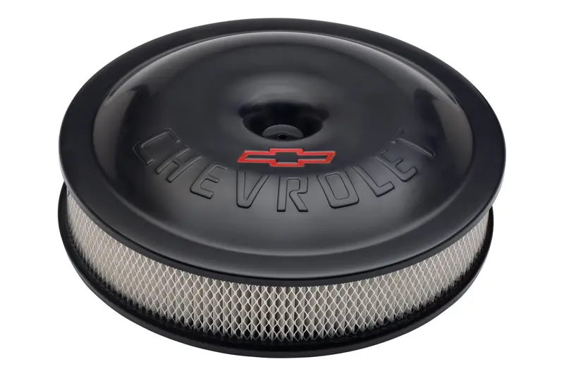 Proform 141-692 Super-Light 14-Inch Aluminum Air Cleaner – Bowtie Logo, Black Finish 1
