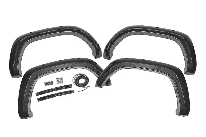 Rough Country A-T11621-Rcgb Gloss Black Pocket Fender Flares For Toyota Tacoma (2016–2023) 1