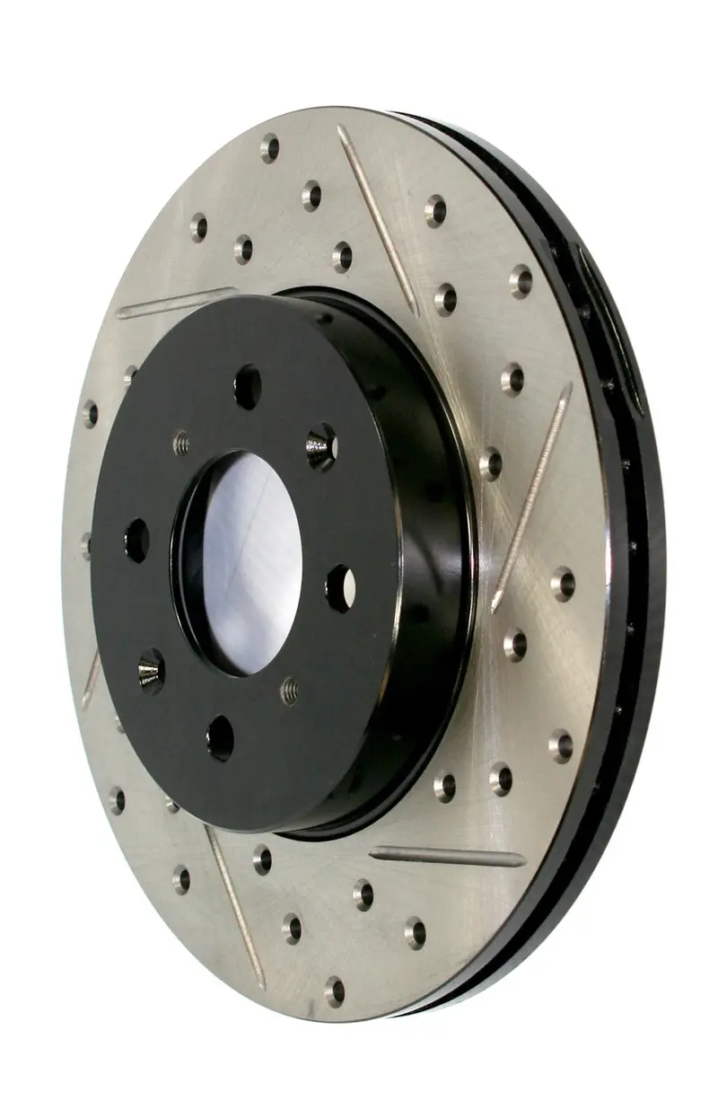 Stoptech 127.61124R Sport Front Right Drilled And Slotted Brake Rotor 1