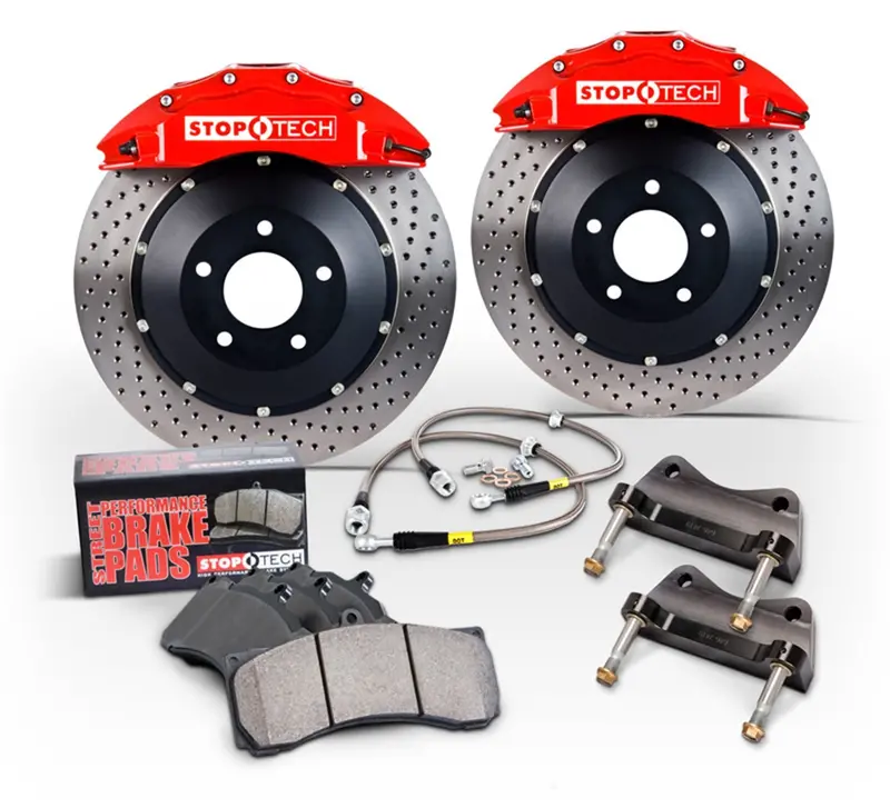 Stoptech Big Brake Kit – Two-Piece Rear Rotors With Caliper Hardware (83.170.0057.72) 1